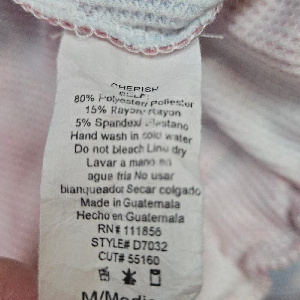 Three Bird Nest Tie Dye Waffle Knit Sleeveless Jumpsuit Pastel Medium - Picture 10 of 10
